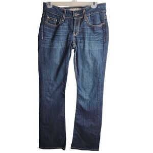 BKE Denim Culture Bootcut Jeans Women Size 28x31.5 Embellished Pockets Dark Wash